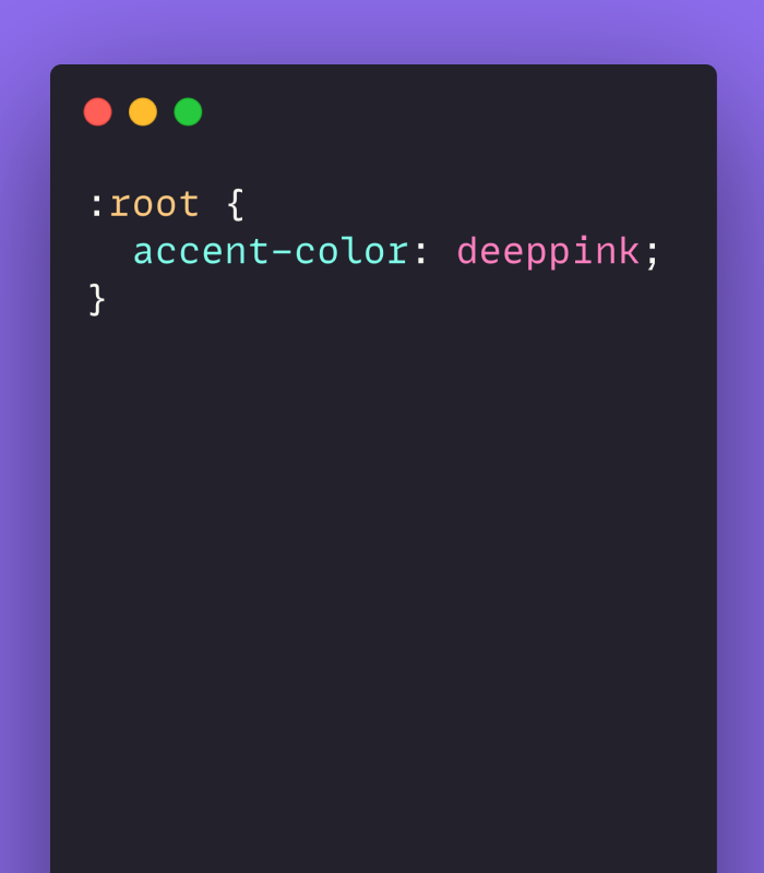 zenorocha's tweet image. Want to customize the built-in HTML form inputs?
Now there's a way - using 1 line of CSS 🤯