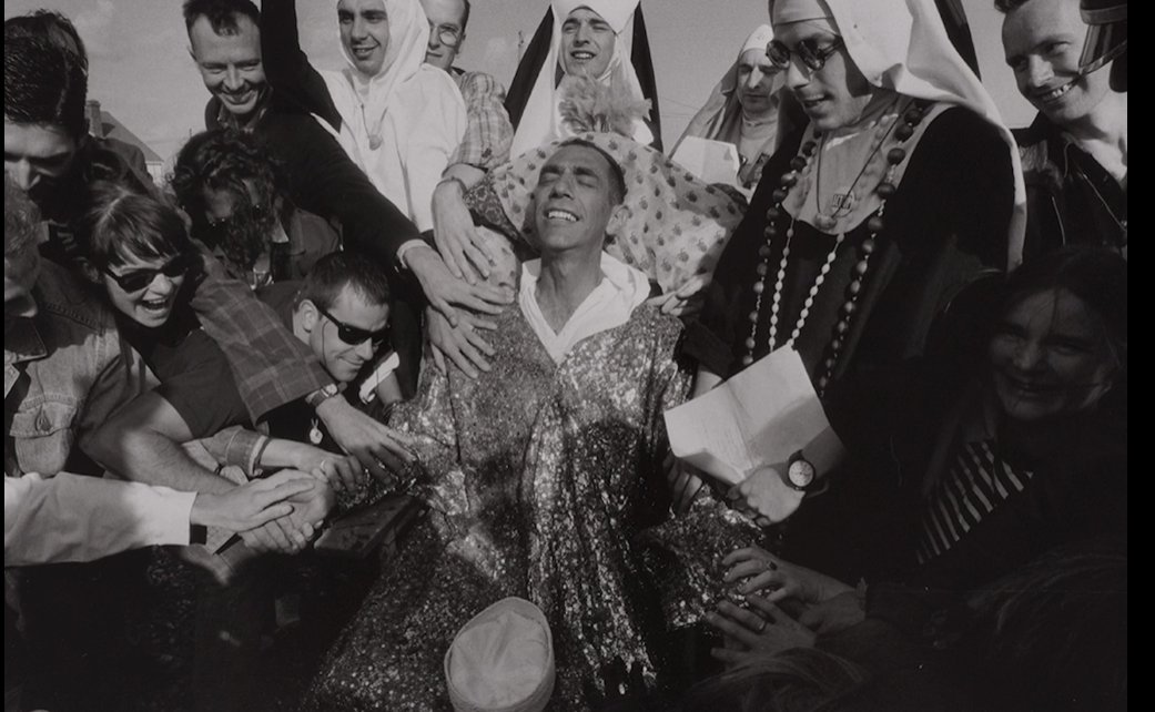JMcKMelbourne's tweet photo. A wondrous documentary about the Sisters of Perpetual Indulgence and their canonisation of the late filmmaker and Living With HIV activist Derek Jarman. @aeonmag #derekjarman #gayfilm #queerfilm #queerdocumentary #HIV #sistersofperpetualindulgence https://t.co/n2zRXbr8i8 https://t.co/7Ykz6ZfKGY
