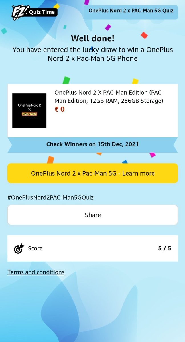 SushankKhanzode's tweet photo. U must also try 
@amazonIN  @OnePlus_IN 
#AmazonMobileInsider #OneplusNord2Pacman https://t.co/60OTlIfNHz