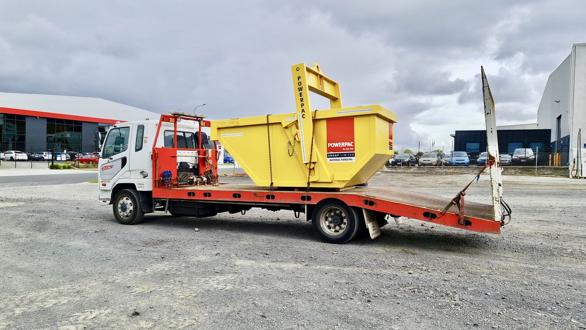 PowerpacGroup's tweet photo. Needing a skip? Getting ready for delivery. #powerpac #byyourside #construction #newzealand #building #tools #customer #promises #shoplocal #design #nz #build #builder #work #renovation #supportlocal https://t.co/Nenm8KQvKF
