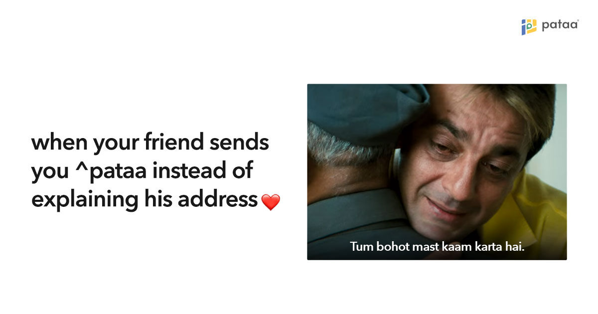 PataaApp's tweet photo. Tu bohot mast kaam karta Maqsood Bhai 😄
#memes #memesdaily #munnabhaimbbs #sanjayduttdialogue #sanjayduttmemes #Pataa #locations #maps #makeinindia #YehRahaApnaPataa #AddressingRevolution #KaroPataa #Startups #Navigation #technology #addressapp #SharePataa #CreatePataa https://t.co/4i6p8Tff2z