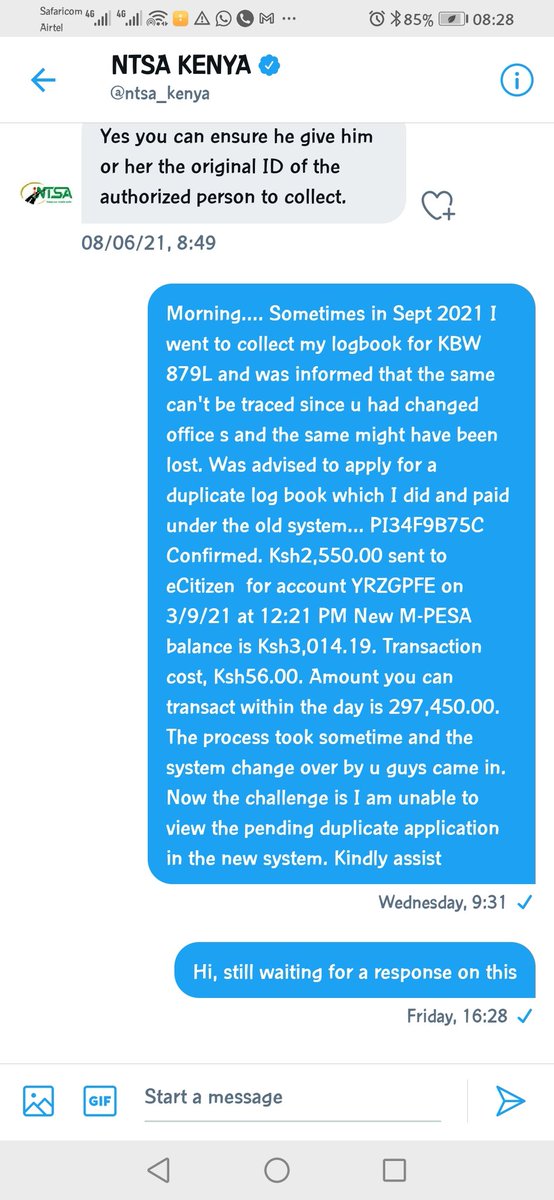 NGULIALEX's tweet photo. @ntsa_kenya raised an issue via ur tweeter hundle on 3rd Oct and am yet to get a response https://t.co/WXp6G1gzKP
