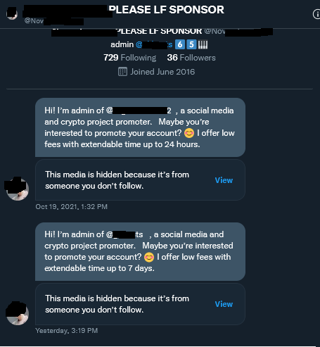 PowerPixelKK's tweet photo. 🔎How ethical is it for Botfluencers to write to projects to get paid knowing perfectly well that their followers are Bots & that it will be a complete waste of money?
Here some examples🚨
#DYOR #NFTCommunity #BotFluencer #Crypto #NFTs #NFTGiveaway #NFTPromoter #CryptoGiveaways https://t.co/8LCKswGvcW