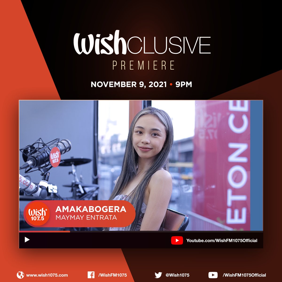 wish1075's tweet photo. Maymay Entrata makes her Wishclusive debut this Tuesday night! Her Wish Bus performance of "Amakabogera" premieres at 9 p.m. PHT! https://t.co/qFo6INqoa0