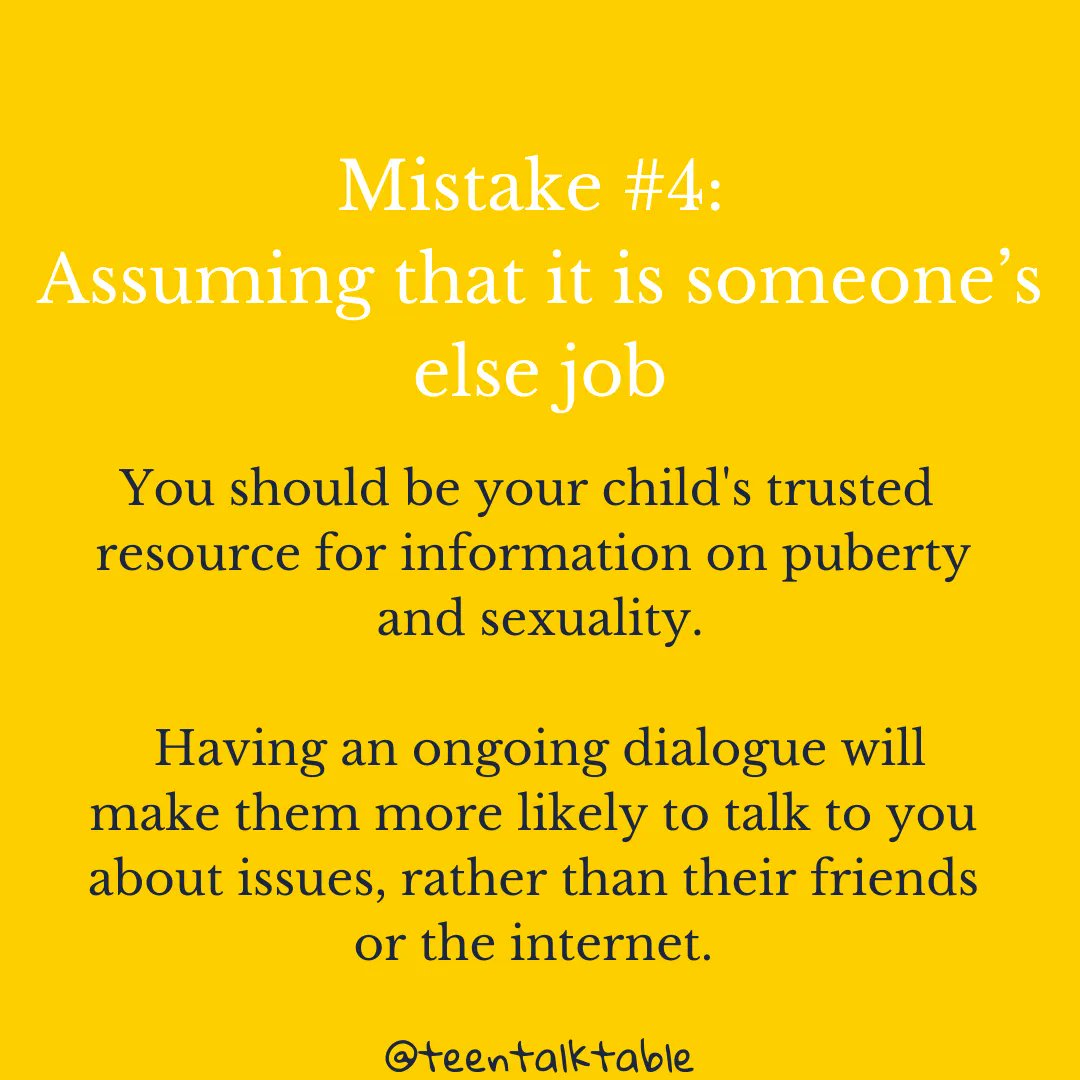 teentalktable's tweet image. A common mistake parents make is underestimating the role they play in preparing their children for puberty and adolescence - thereby putting off necessary conversations. #pubertytalks #juaujana #TeenTuesday