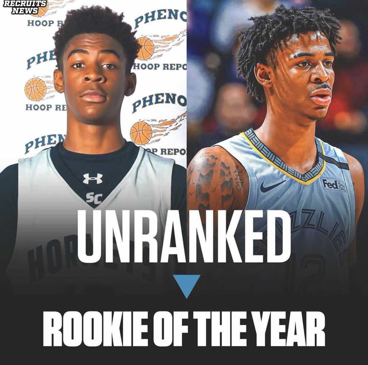PrepHoops's tweet photo. Just going to leave this here... @JaMorant 

📸/ recruitnews https://t.co/fbzrYndTns