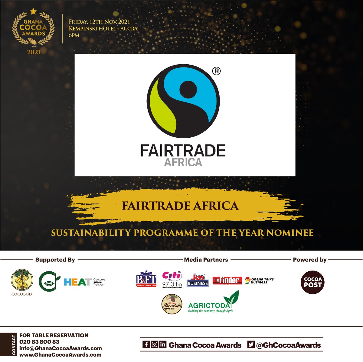 GhCocoaDinner's tweet photo. The 2021 nominees for Sustainability Programme of the Year are...2/2
#GCA2021  #GhanaCocoaAwards https://t.co/bMBvystVJl