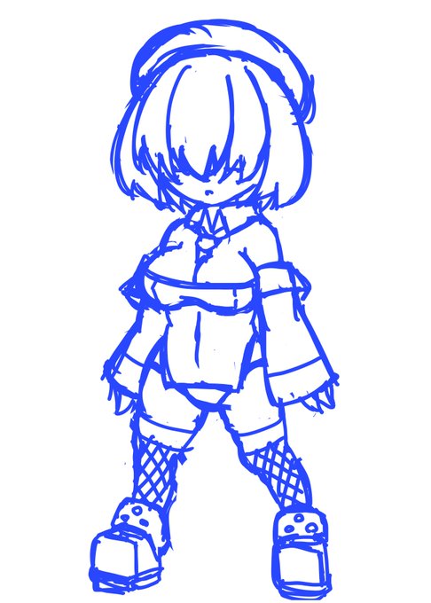 適当にオリキャラを考えてて
結構可愛いんじゃないか、と思ったけど
目的もなく描いたから何のキャラなんだろうこの子 