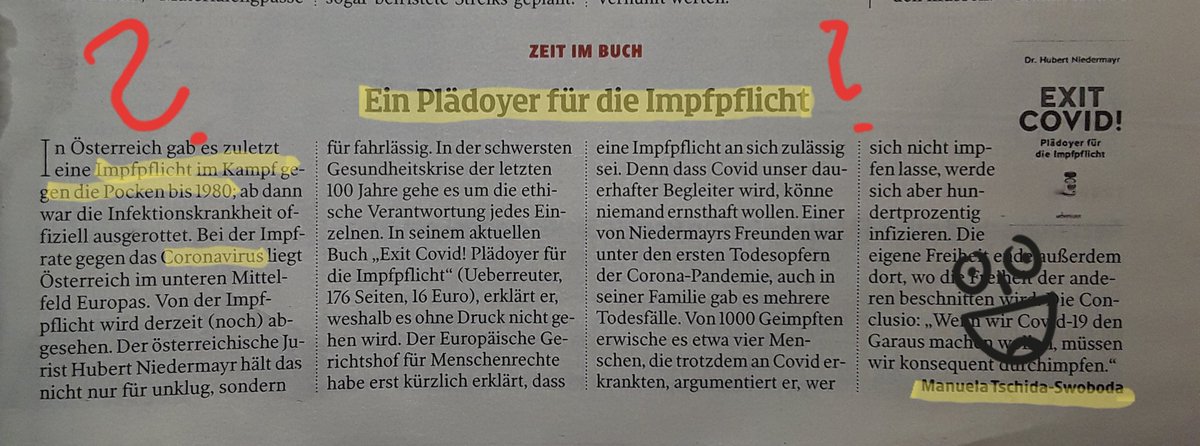 Joe_Kicrows's tweet photo. "Journalistin" #Tschida-#Swoboda v. d. @kleinezeitung phantasiert v. einer #Impfpflicht u. vergleicht völlig ahnungslos die Pockenimpfung, die schon seit 1549 bekannt ist, mit dem unerprobten SARS-CoV-2-Impfstoff, den es erst seit ca. 2 Jahren gibt!
#COVID19
#Impferpressung https://t.co/yg5Su8Zxgz