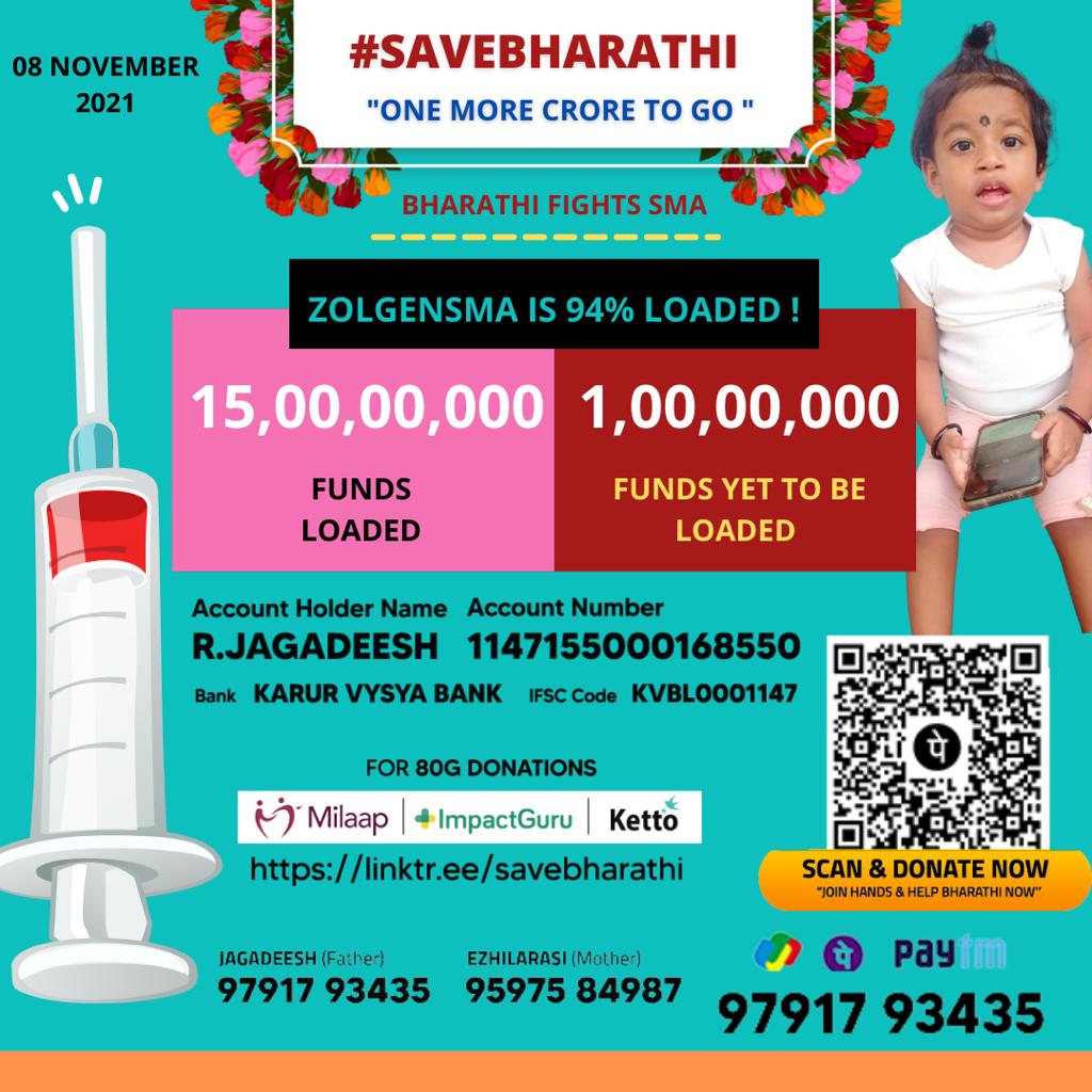 Gobinat52471975's tweet photo. #savebharathi #timetosavebharathi Maternity department donated Rs. 11,100 for child Bharati, nlc hospital, Neyveli.tanq for ur support https://t.co/aspPKRnEyQ