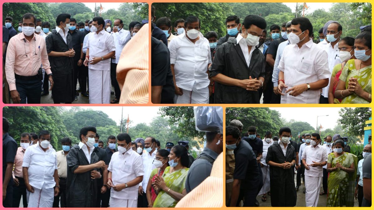 V_Senthilbalaji's tweet photo. ஓய்வறியா முதல்வர் மாண்புமிகு தளபதி அவர்கள், தொடர்ந்து மழை வெள்ள ஆய்வுப்பணிகளுக்காக, இன்று சென்னையில் பாதிக்கப்பட்ட இடங்களைப் பார்வையிட்டு பொது மக்களுக்கு அத்தியாவசிய நிவாரண உதவிகளை வழங்கினார்கள். மேலும், மக்களின் இயல்பு வாழ்க்கை பாதிப்படையாமல் இருக்க தமிழ்நாடு மின்வாரியம் (1/2) https://t.co/i8Vl0j3Nh8