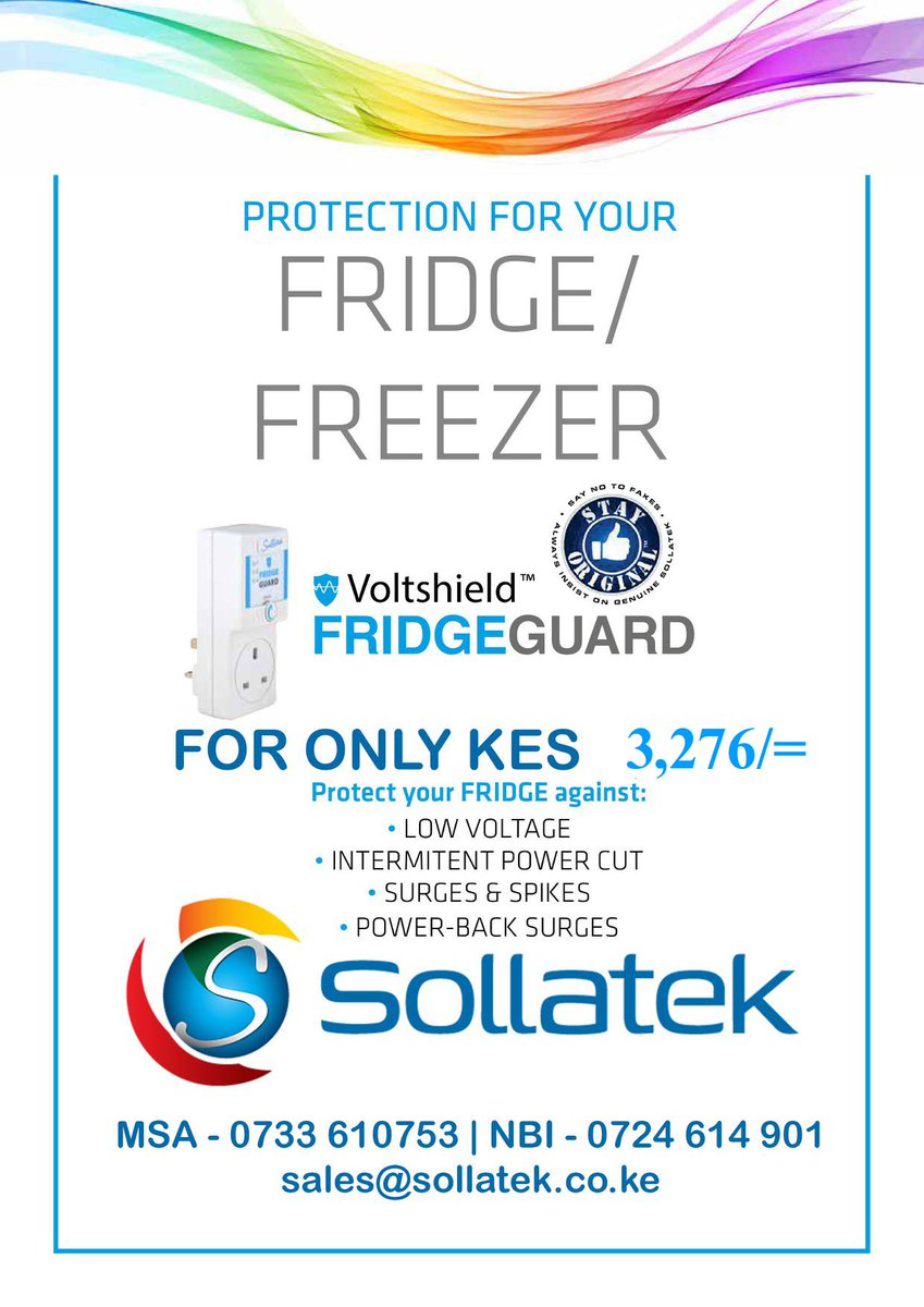 SollatekEA's tweet photo. Low power (under-voltage) will certainly damage any refrigeration appliance’s compressor. The FridgeGuard protects your appliance by disconnecting the power when it goes below an unacceptable level. Additionally, there is a delay when power returns to normal.  #FridgeGuard https://t.co/ETgT9gCGOx