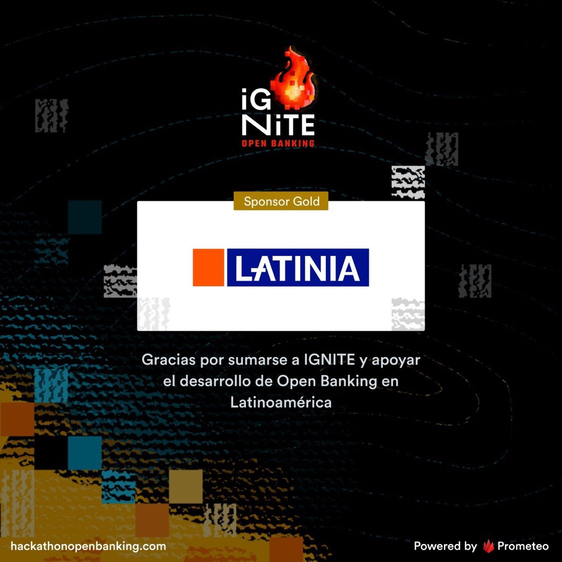 LATINIA's tweet photo. En @LATINIA estamos muy orgullosos de ser #sponsorgold de la primera hackathon de #LATAM, que reúne voces expertas para conversar sobre el impacto que tienen las empresas que desarrollan e implementan #OpenBanking. @POpenbanking
👉https://t.co/3IIb0IAZ4H https://t.co/tvlXy9jyBy