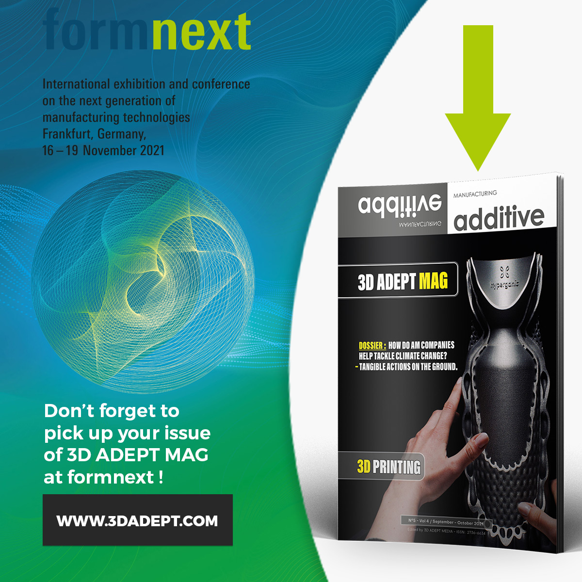 3DAdept's tweet image. @formnext_expo 
We will be there!
#3dprinting #additivetalks #additivemanufacturing #materials #formnext #3dprint #software