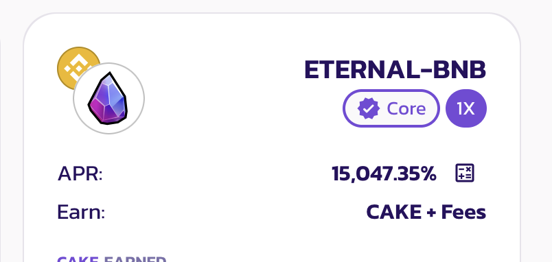 PancakeSwap's tweet photo. The ETERNAL-BNB Farm and Pool are now live!

APR will drop as liquidity is added.

👉https://t.co/LNjw96GvYv
👉https://t.co/aj7nmH6yYK https://t.co/pwTJDRN25r