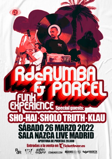Rderumba_real's tweet photo. #Madrid el próximo 26 de marzo el #FunkExperience con invitados y sorpresas en @NazcaConciertos. Entradas a la venta con oferta inicial: https://t.co/Gz9yWneceu https://t.co/zU9IaDYwa1