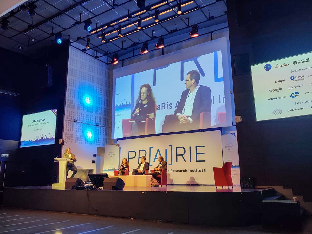 inria_paris's tweet photo. 🔴 #prAIrieDay | ➡️ "The impact of #AI on society"
avec Justine Cassell (@inria_paris @CNNum), Christoph Lütge (@chluetge @TU_Muenchen) et Hervé Moulin (@UofGlasgow) !

#ParisAIWeek https://t.co/k5R4oyqDN0