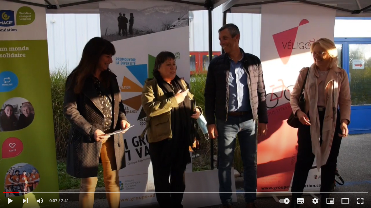 FondationMacif's tweet photo. Collecter, louer, réparer, équiper en #vélo🚲les personnes en #insertion : ����👏à #veligood soutenu par notre délégation en @auvergnerhalpes 
Un projet de #mobilite durable et active à découvrir : 👉https://t.co/o98yKNmJow  
#ESS #Transport https://t.co/xE8cMLI7qG