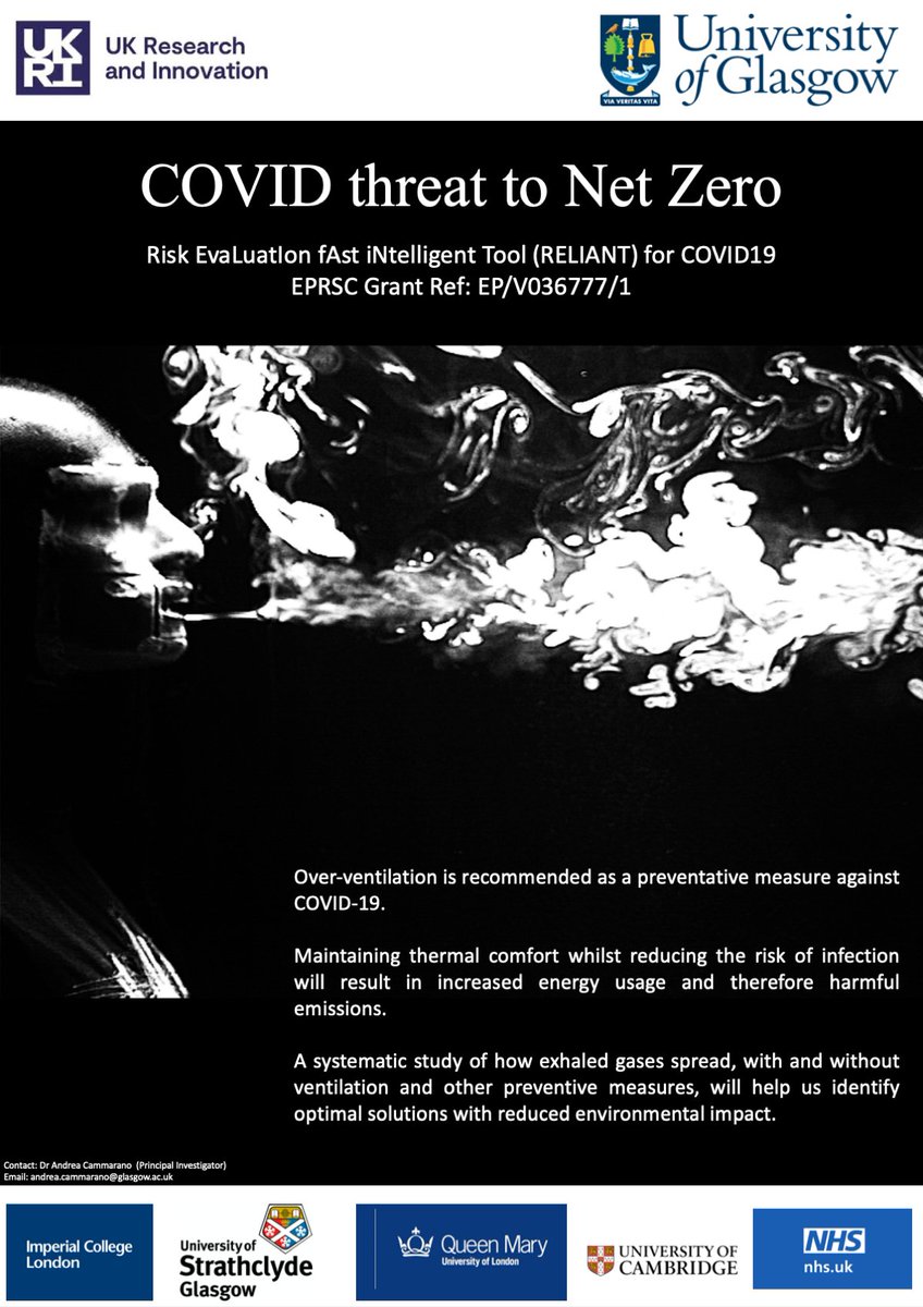 HZBehtash's tweet photo. #impact of #covid19 #ventilation on #NetZero. We are presenting at #COP26 with @AndreaC_82.
#fluiddynamics #windtunnel #flowvis #aerosol #environmentalimpact https://t.co/yAY5FjZ8qX