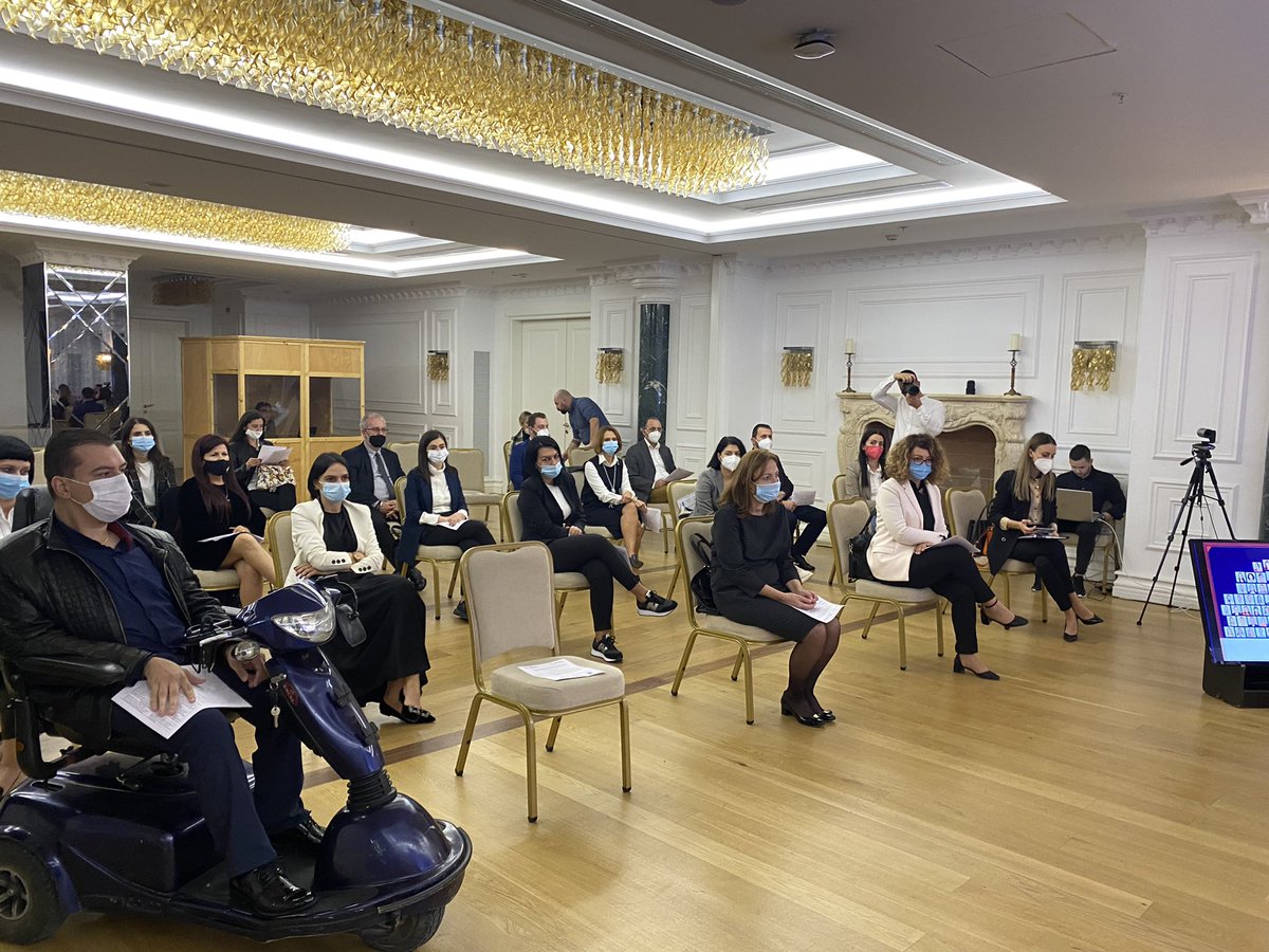 UNDPAlbania's tweet photo. Happening:We are giving out certificates to @ADISA_Al  staff who have been trained on
“Customer Care Standards in Public Service Delivery
with Focus on Persons with Disabilities” taking place in the context of CSDA Project funded by @ADCinAlbania. Thanks #ASPA for the partnership https://t.co/wn95rjEOFg