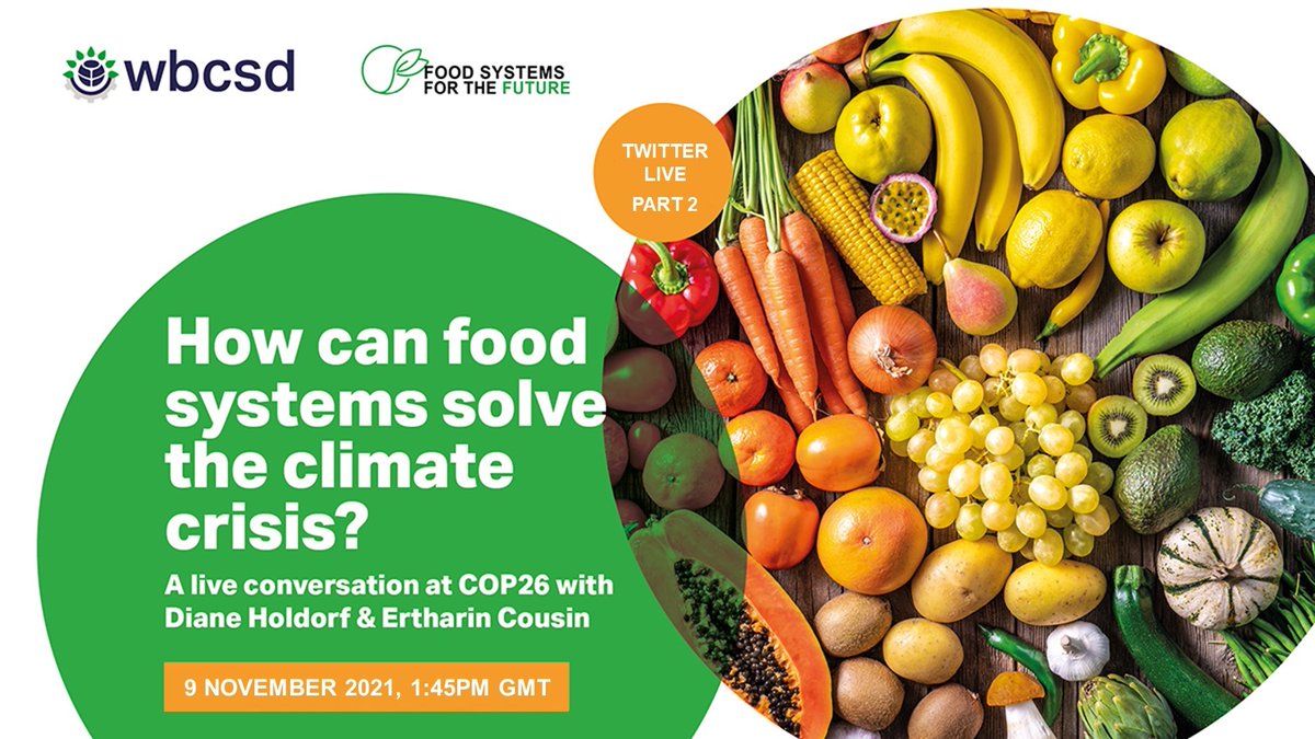Join us soon for Part 2 of a discussion on the key role of Food Systems in solving our global climate issues. Live from COP26!