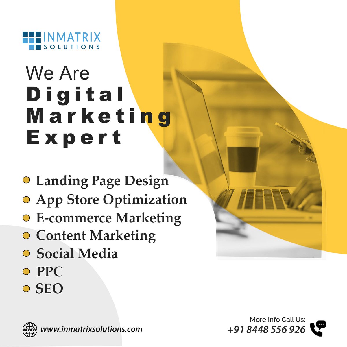 InMatrixSoluti1's tweet photo. Our simple idea to reach the targeted audience is through Digital Marketing.
For More Details;
Visit us : https://t.co/OGdn5AP3ce
Call us : +91 8448 556 926
#marketing #ecommerce #PPC #SEO #socialmedia #digital #inmatrixsolutions https://t.co/yrhaB8fmdV
