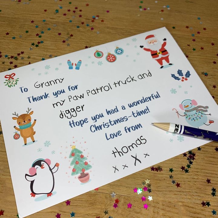 TheStickerSite's tweet photo. These beautiful Thank You postcards are perfect for children who want to share their appreciation for their Christmas gifts.
They're bigger than your average postcard, making them suitable for children to practise their handwriting skills.

🎄 5 postcards and envelopes only £3. https://t.co/hV2bAaxy3B