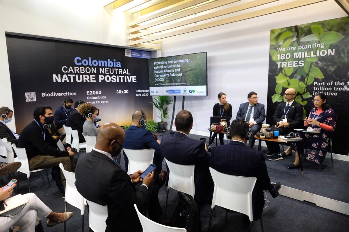 IDEAMColombia's tweet photo. "Desde hace más de una década, Colombia cuenta con el Sistema de #MonitoreodeBosques, con el que generamos algoritmos procesando imágenes satélite para la generación de información sobre los cambios en la cobertura del bosque" Yolanda González, directora del Ideam. #COP26 https://t.co/5BI2Dy4mFo