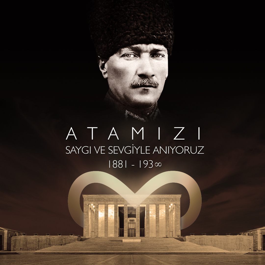 Her 10 Kasım'da olduğu gibi bu 10 Kasım'da da Atatürk'e olan bağlılığımızı ve sevgimizi ortak düşünce ve duygularla bir kez daha dile getiriyor, büyük önderimizi saygı, sevgi ve özlemle anıyoruz.

#atatürk #mustafakemalatatürk #10kasım