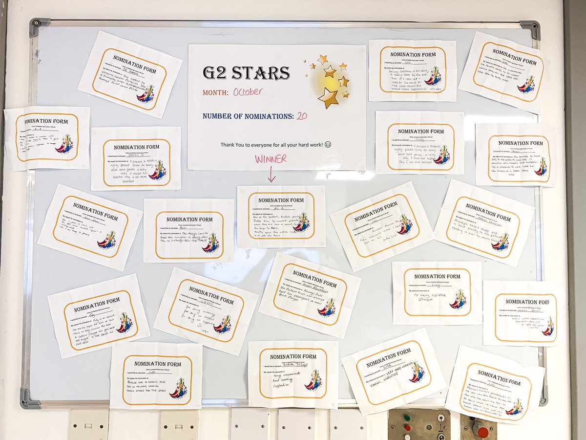 EmilyPerkis's tweet photo. G2 have been sharing positive vibes by nominating each other for last months star ⭐️! Well done to HCA Ali for winning &amp; getting 3 nominations! Your hard work &amp; dedication doesn’t go unnoticed 🤩 @OpmSenior @rosiechilvers @nurse_betty @StoppardMaggie #oneteam https://t.co/w1eVIShJGa