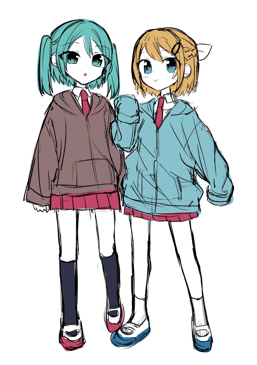 Sakura__asteris's tweet photo. ミクとリンです https://t.co/5emdSZagKZ