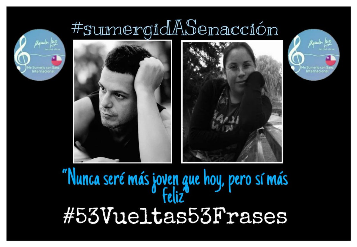 ll_alvarado's tweet photo. "Nunca seré más joven que hoy, pero si más feliz".
@AlejandroSanz
@MeSumerjo_Chile 
@CamiTorres_Sanz
#Día40
#martes
#53Vueltas53Frases
#EstrellAS
#HollywoodStar
#WalkOfFame
#BIO #MaresdeMiel 
#MeSumerjoChile #SumergidASenAcción
#FaMs https://t.co/y2FAZYtXcx