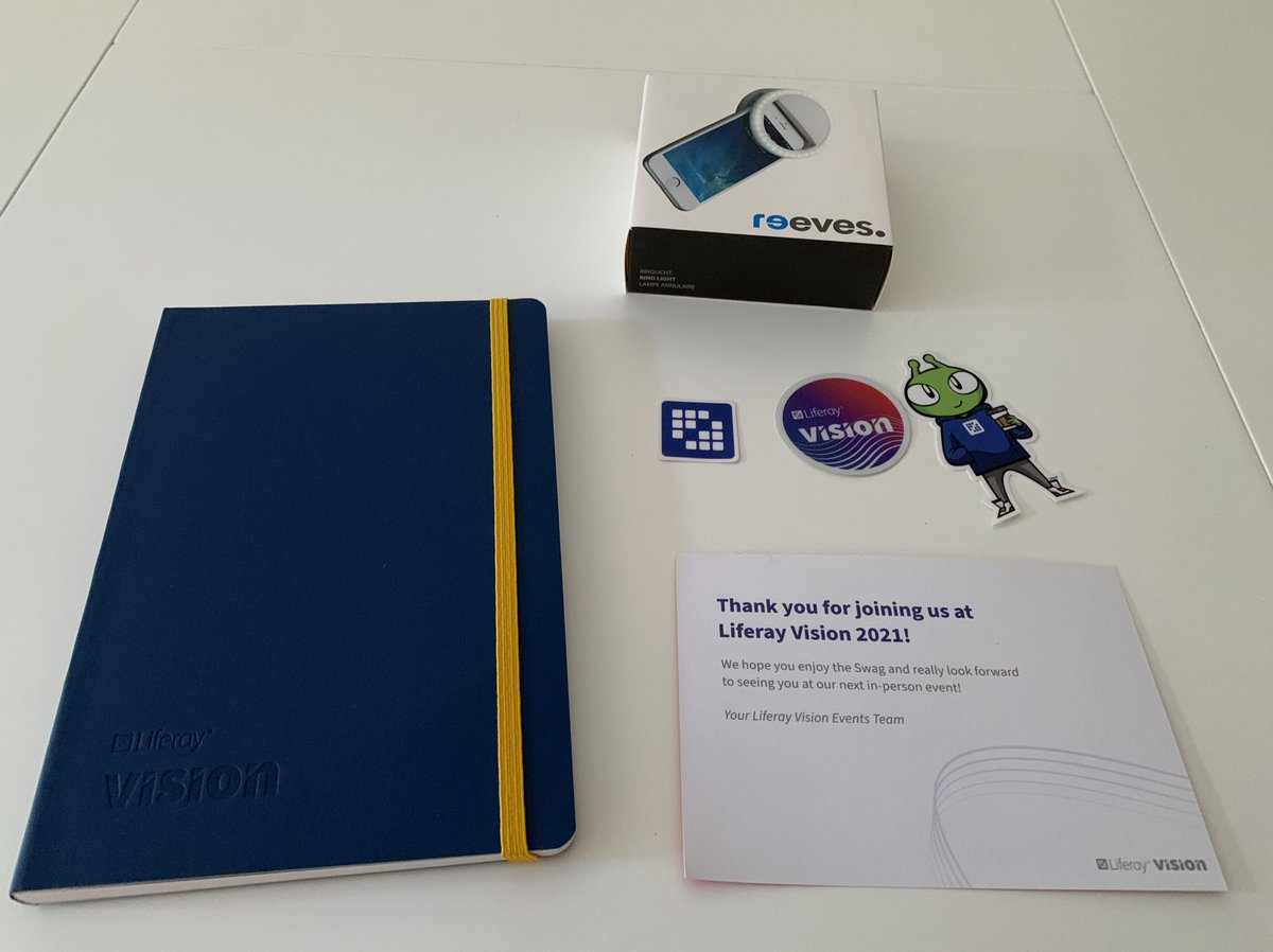 JavierDeArcosTL's tweet photo. ¡Ya llegaron! ¡Muchas gracias por los regalitos @Liferay_es!
Un placer haber participado en #LRVision2021 https://t.co/icLMjiwsh5