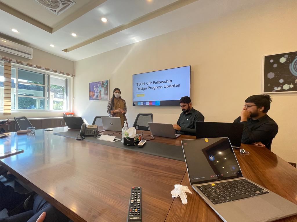 CodeforPakistan's tweet photo. A Progress Presentation was held for fellows to present their project's progress to the team leads of TECH-NIH.
Fellows discussed their progress, process and challenges faced.
@NIH_Pakistan
#TECHNIH #fellowshipupdates #Islamabad #projects https://t.co/QjA1RinKvq