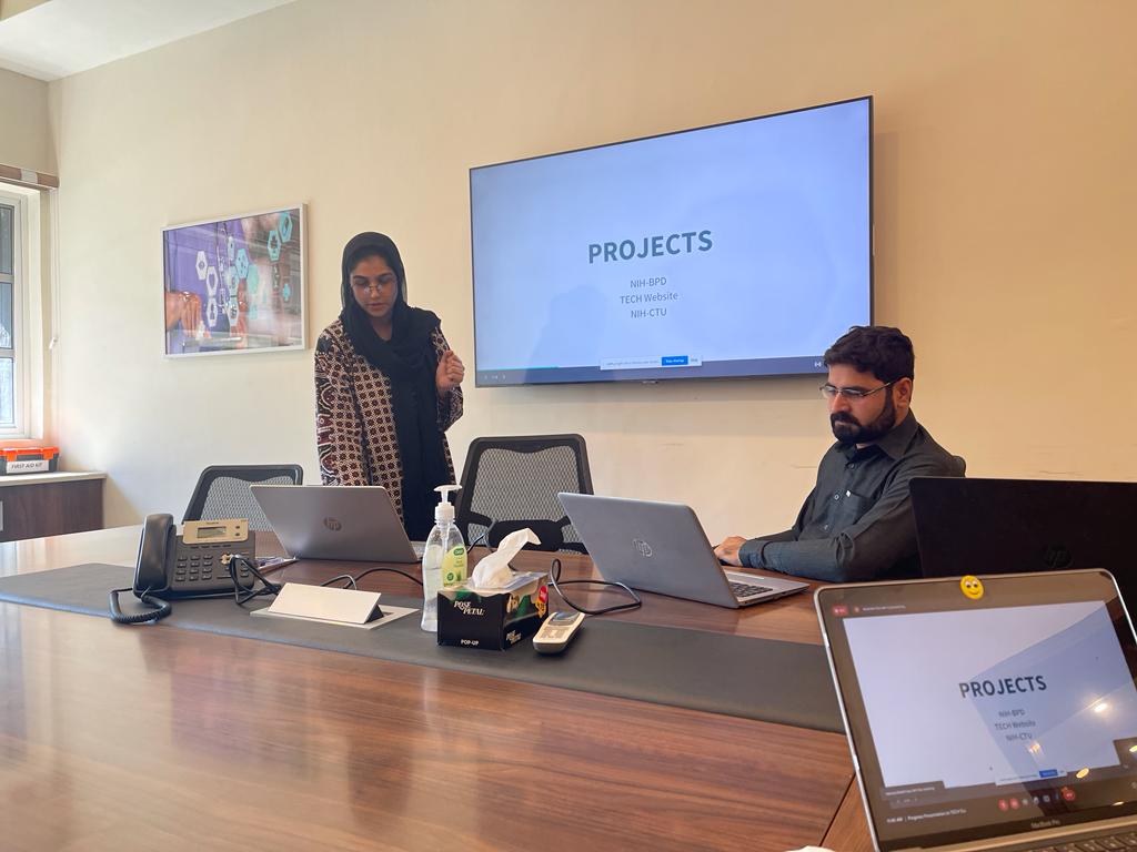 CodeforPakistan's tweet photo. The presentations ended with Q/A sessions and suggestions from the panel. The Progress Presentation was attended by CIO Muhammad Khan and program managers of the TECH-NIH Fellowship program.
#TECHNIH #fellowshipupdates #Islamabad #projects
@NIH_Pakistan https://t.co/UQ1isKhFeV