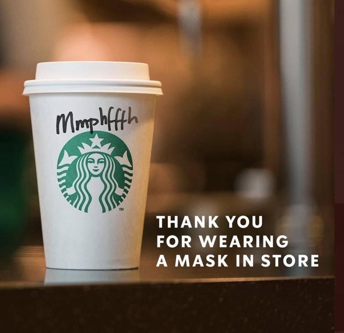 Cette pub maligne de Starbucks pour le port du masque 😷