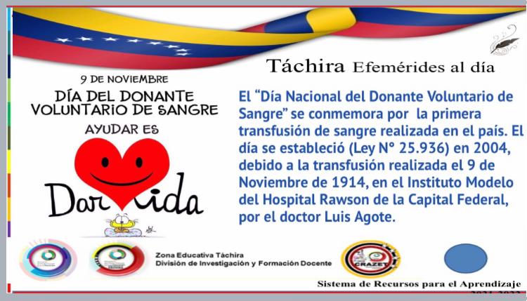 #Efeméride || Día del Donante Voluntario de Sangre.

"Ayudar es Dar Vida" 
#LeeConLaFilven2021
<a href="/MPPEDUCACION/">MPPEDUCACION</a>
<a href="/FreddyBernal/">Freddy Bernal</a>
<a href="/_LaAvanzadora/">Yelitze Santaella</a>