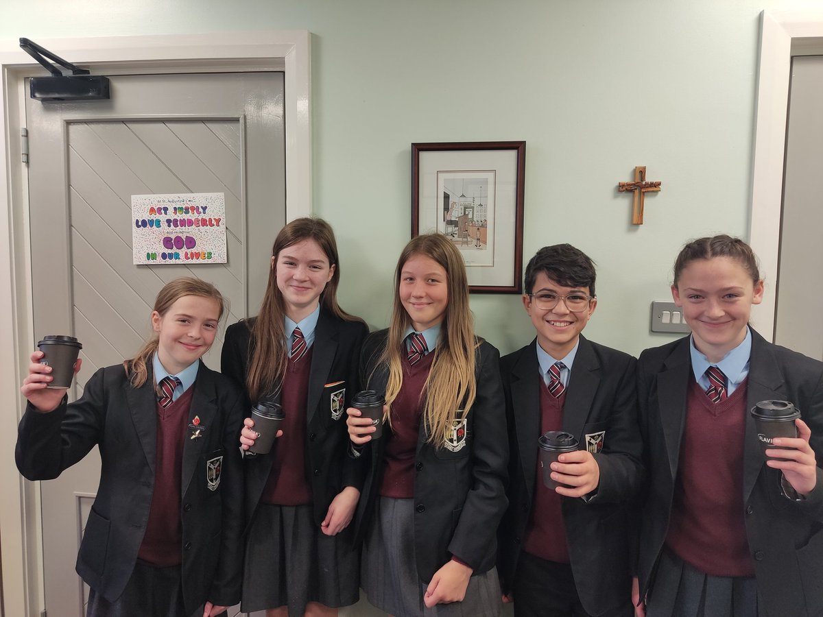 SARCHSofficial's tweet photo. Congratulations to Aoifa, Isla, Rocco, Lillia and Sophia for achieving the top reward points in Year 8. Pictured enjoying hot chocolate in Mr. Wright's office! https://t.co/UAewLGLk0w