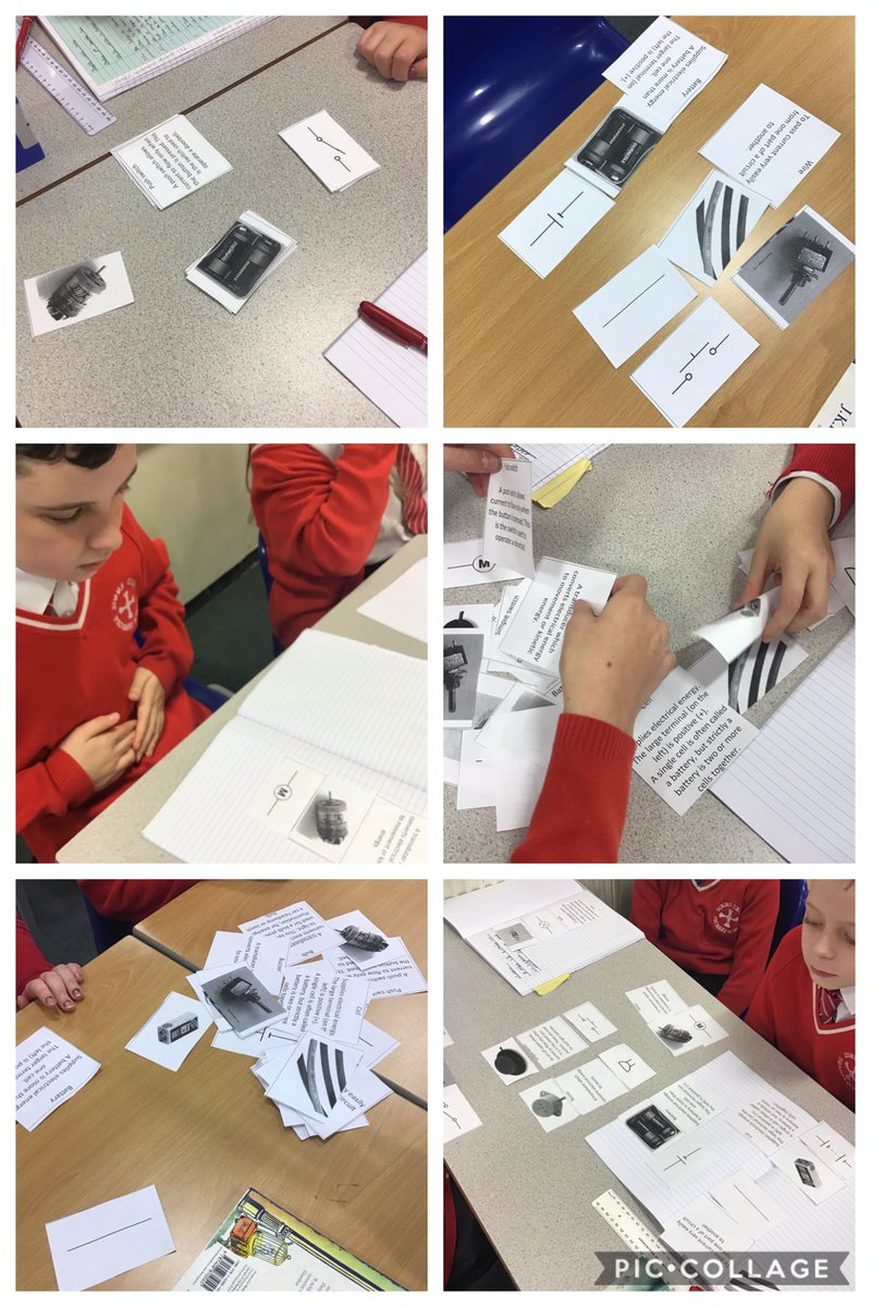 KingswayPAYear6's tweet photo. Yesterday we worked together to match symbols for electrical circuits to their pictures and an explanation. Mr Banks was very impressed how quickly we managed it!
#SimmsCrossScience https://t.co/KDaRMcLLfY
