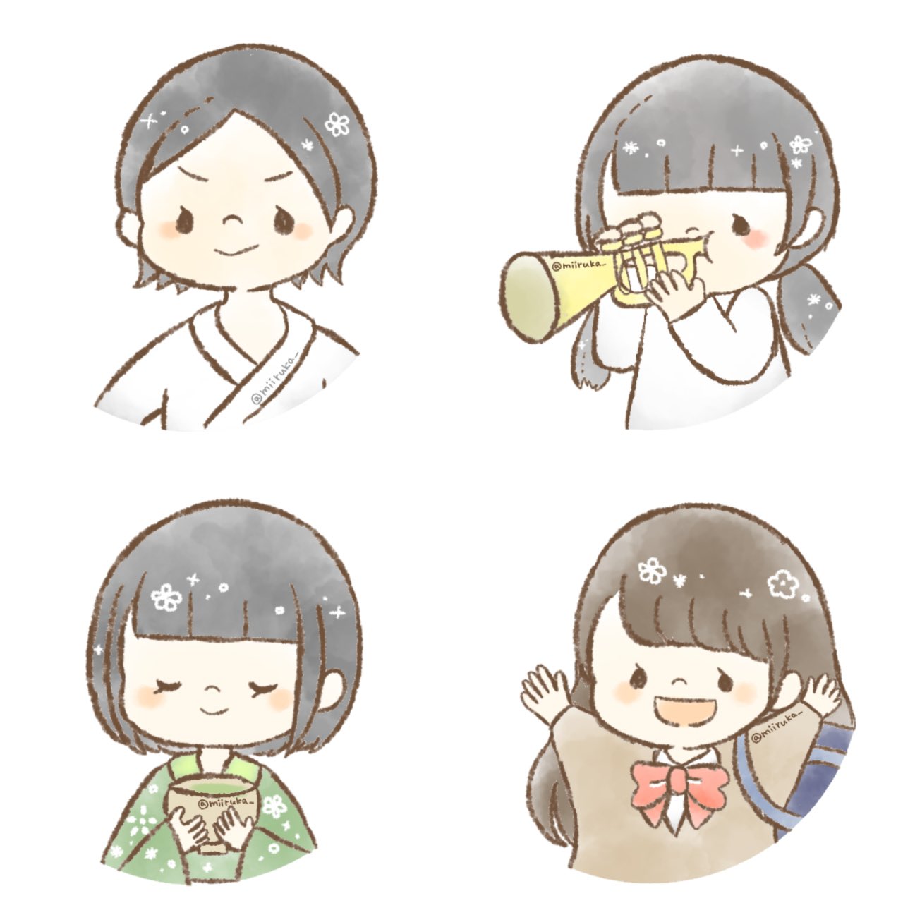 みいるか ゆるふわかわいい部活フリーアイコン描きました 使用の際はフォローしてくださると嬉しいです アイコンの使用のみok 販売やライブの使用など アイコン以外の用途での使用は禁止です フリーアイコン 部活イラスト