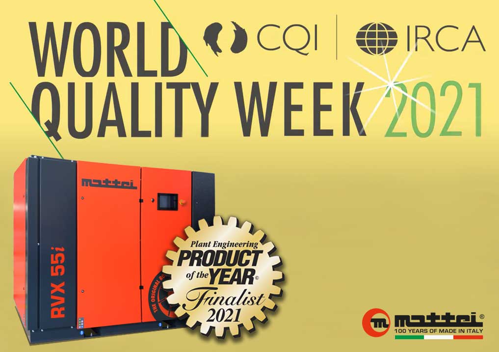 MatteiGroup's tweet photo. It's @Qualityworld World Quality Week!
#Matteigroup has made a policy of constant innovation 4 25 yrs to make the most #sustainable, #efficient, high-performing + long-lasting compressors in the world.
#WQW21 #worldqualityweek #irca #cqi #charteredqualityinstitute https://t.co/5YpuFJLajs