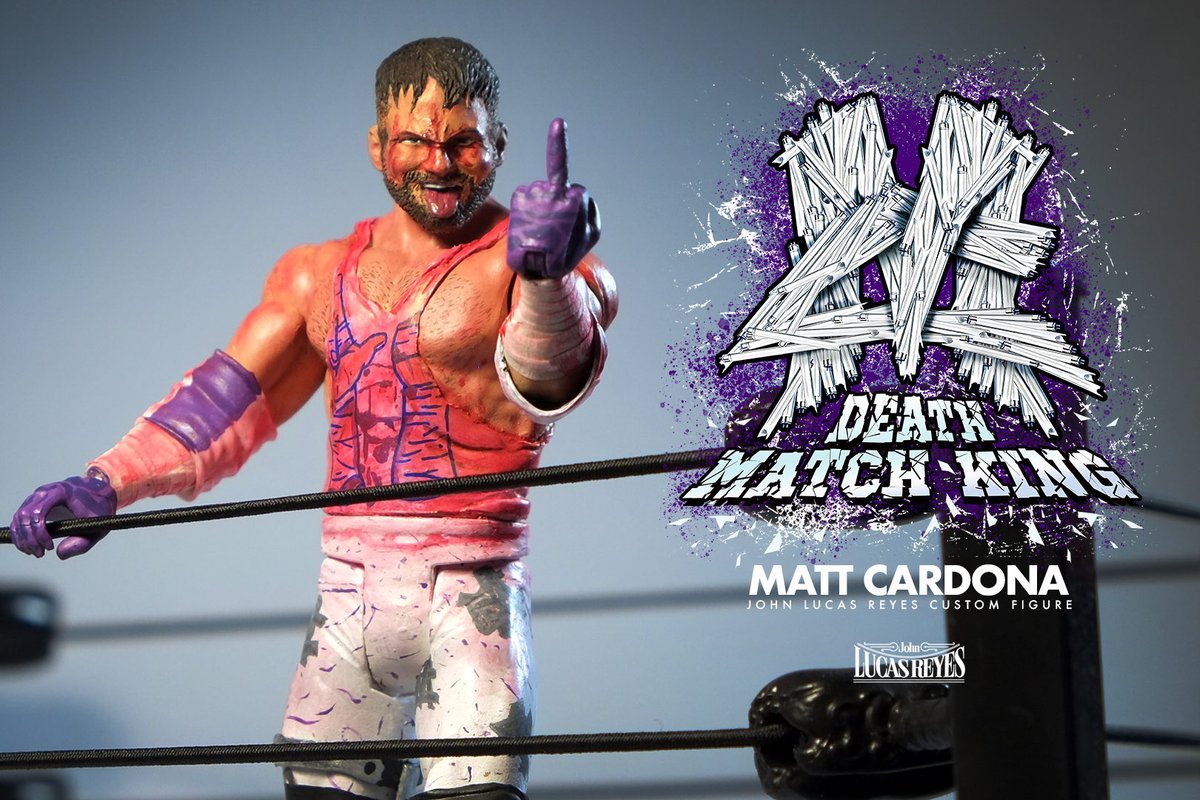 johnlucasreyes's tweet photo. The Deathmatch King is still here! @TheMattCardona more photos on my Instagram / Facebook page!  #deathmatchking #mattcardona #gcw #customfigure https://t.co/0rPre84rAY