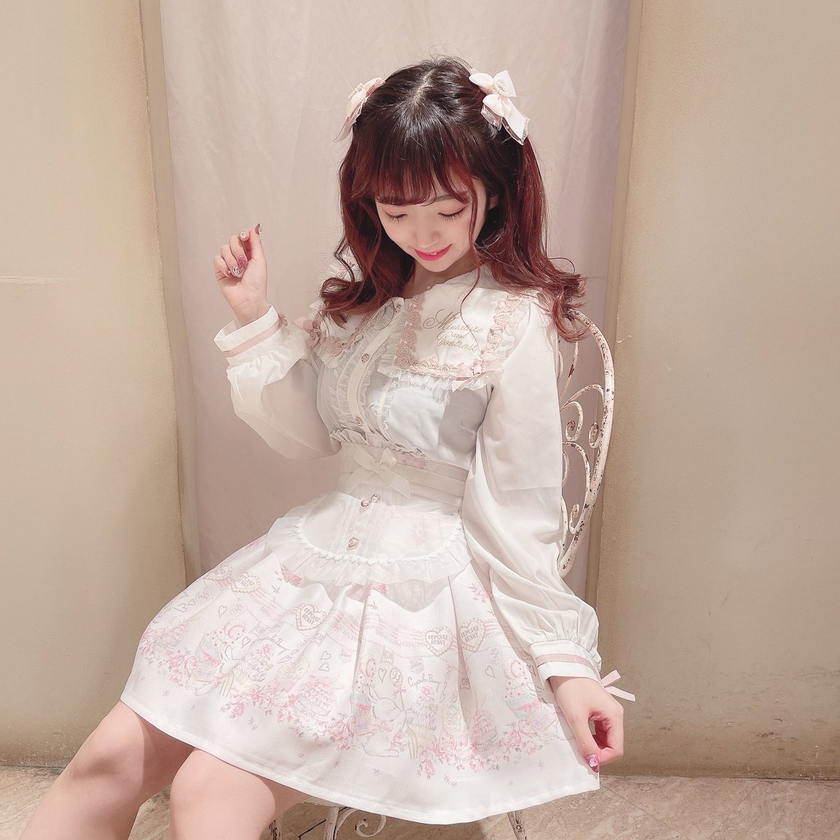 LIZLISA天使×カップケーキ柄サス付きスカート-