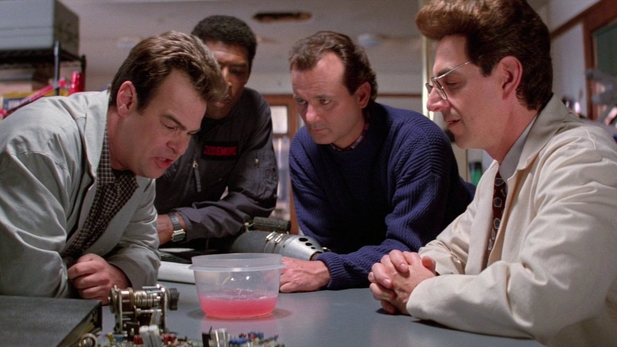 DWLundberg's tweet photo. TOMORROW... Jonny and I aim our particle throwers (NOT a euphemism) at 1989's critically-panned GHOSTBUSTERS II, and one of these images will cause one of us to throw a full-on conniption fit! Join us at 10am MST to find out which!

#NostalgiaCast 
#WhoYaGonnaCall https://t.co/kWUG3TS8qD
