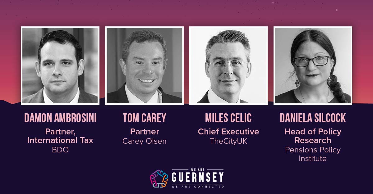 GsyFinance's tweet photo. We are pleased to announce the second panel for #GFF21.
Welcome, Tom Carey (@CareyOlsen), Miles Celic (@TheCityUK), Damon Ambrosini (@bdoaccountant) and Daniela Silcock (@PPI_Research) who will share how the #funds sector might develop in the future.
More: https://t.co/YQKaxIAdgK https://t.co/LfEbBzk2k3