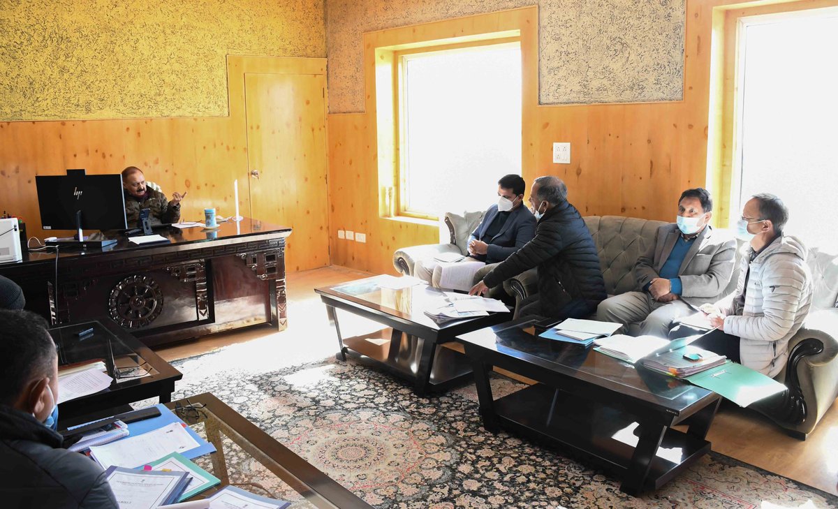 DIPR_Leh's tweet image. Principal Secretary, Health and Medical Education Department, Dr Pawan Kotwal chaired a meeting to discuss the #roadmap for the completion of #prefabricatedstructures for the Academic Block of #NewMedicalCollege at Leh. 
@lg_ladakh @LadakhSecretary @DIPR_Kargil @prasarbharti