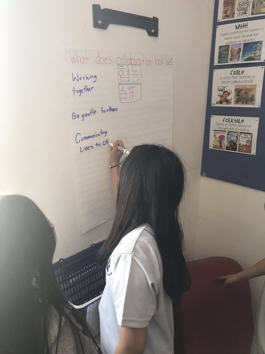 Being back on campus is joy for our 5th grade SOULS! Setting our class norms and expectations through the lens of inclusion and collaboration. <a href="/clarri18/">Clarrissa Chavez (She/Her)</a> #ISKLpride