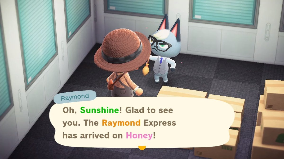 SunshineH0ney's tweet photo. Raymond moved in!!
 #AnimalCrossing #ACNH #NintendoSwitch https://t.co/OuxQwrpEiP