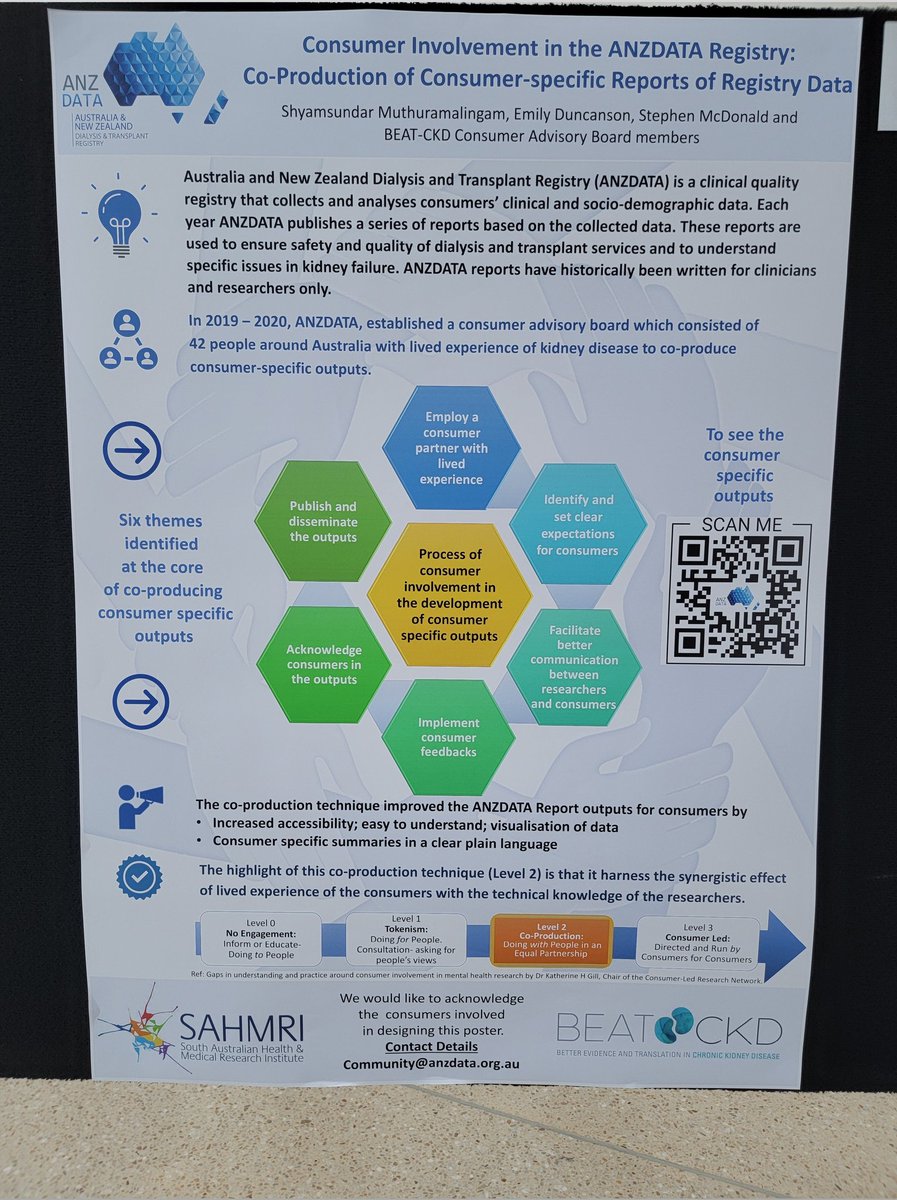 shyamrith's tweet photo. Nothing about us, without us. What a fantastic #SAHMRIShowcase. Thanks to @sahmriAU for recognizing the work of consumers in @ANZDATARegistry. Spl mention to @ErandiHewawasam @GreenhamLavern @NephMcDonald @BEAT_CKD #consumerengagement https://t.co/5qqgviXy8z