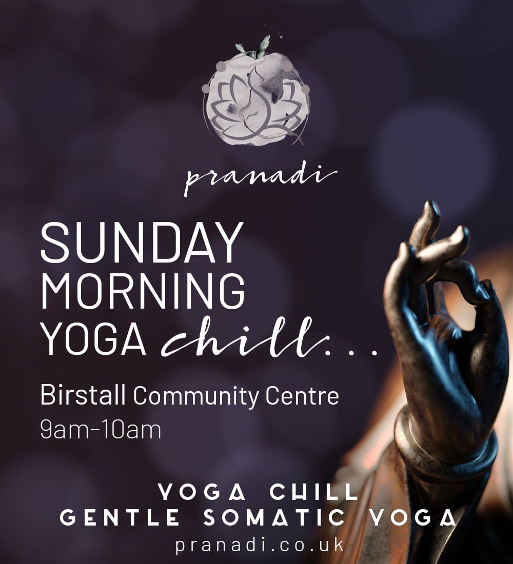 pranadiuk's tweet photo. Sunday morning #yoga chill at #Birstall Community Centre 9-10am. 🥰

£9 PAYD, £7 with your PRANADI membership. 🙏

https://t.co/P4KyV5stB1 

#yogaforhealth #yogaforeveryone https://t.co/ZBFJ6mfbbh